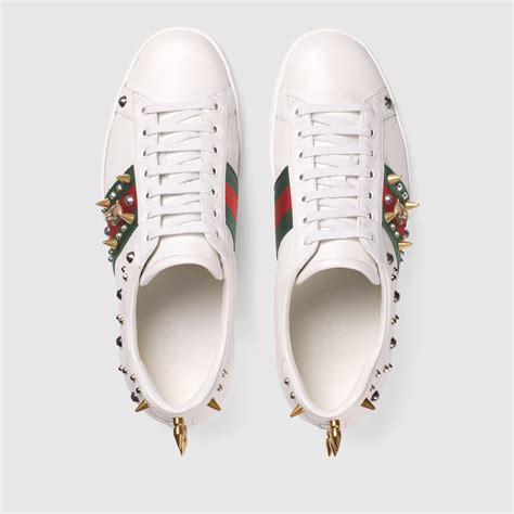 mens gucci studded sneakers|gucci ace sneakers women's.